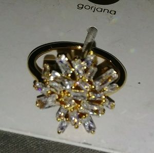 Gorjana Amara Statement Ring 18k Gold Plated Sz 8